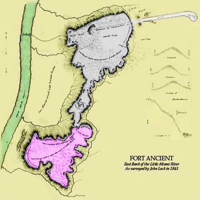 Fort Ancient 1843 Survey Map 